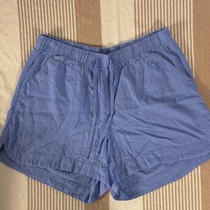 Light Blue Women's Drawstring Casual Shorts